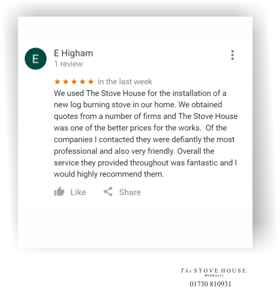 Lovely Review for The Stove House