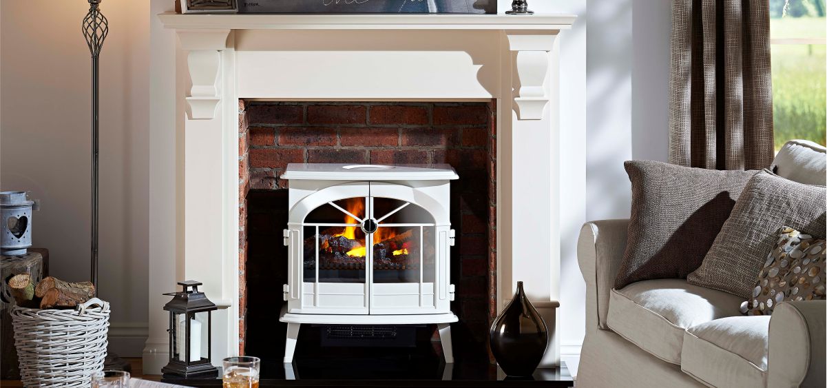 Electric fires stoves & suites Fires Stoves Fireplaces Heaters, no chimney / flue required. Call The Stove House West Sussex 01730 810931