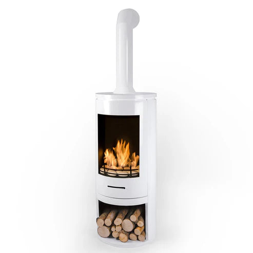 'Vision' Bioethanol False Flue Pipe - Black / White Large