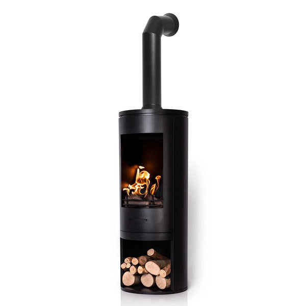 'Vision' Bioethanol False Flue Pipe - Black / White Large