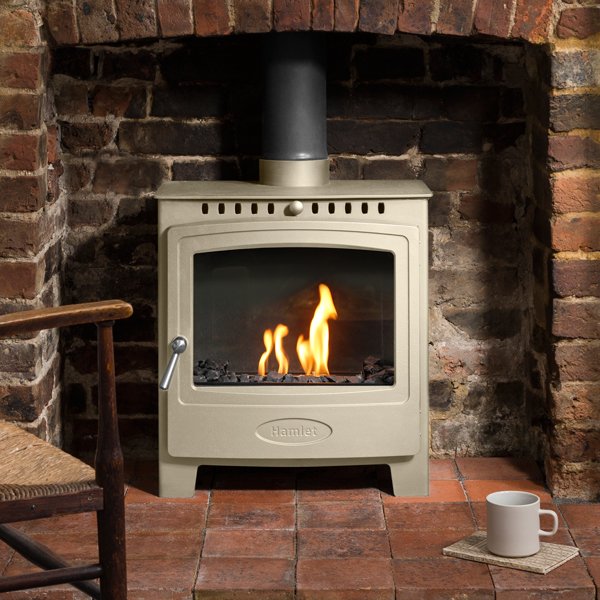 Arada Hamlet Solution 5 Widescreen Bioethanol Stove flue collar. The collar sits ontop of the stove to take a piece of flue pipe.  The Stove House Ltd 01730810931