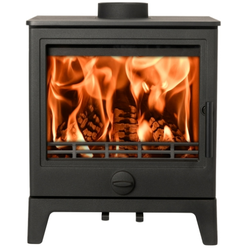 Mi-Fires Derwent Large 8kW Multi Fuel Stove.  ECODesign 2022, Smoke Control Area Exempt & 79.4% efficient at The Stove House Ltd. West Sussex.