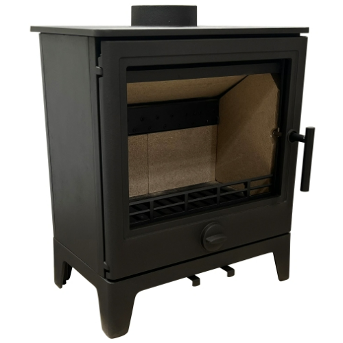 Mi-Fires Derwent Large 8kW Multi Fuel Stove.  ECODesign 2022, Smoke Control Area Exempt & 79.4% efficient at The Stove House Ltd. West Sussex.