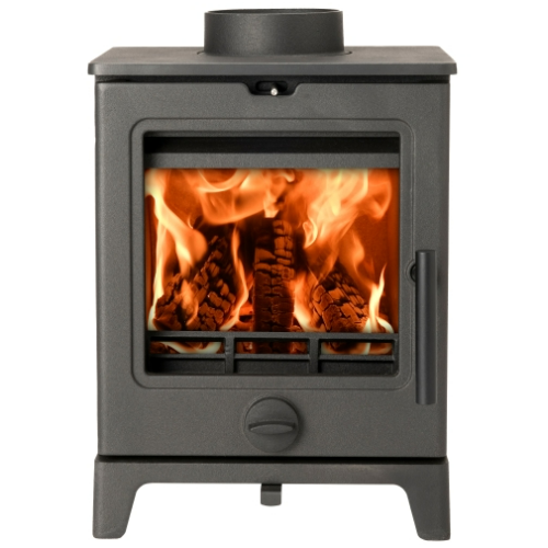 Mi-Fires Derwent Small 4kW Multi Fuel Stove.  ECODesign 2022, Smoke Control Area Exempt & 79.2% efficient at The Stove House Ltd. West Sussex.