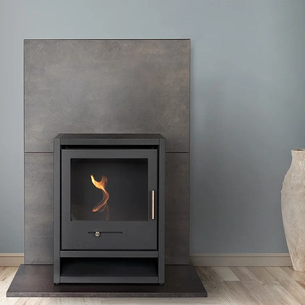 OKO S1 - Bioethanol Modern Stove that burns bio ethanol eco fuel which means its doesn't need a chimney. Available at The Stove House 01730 810931