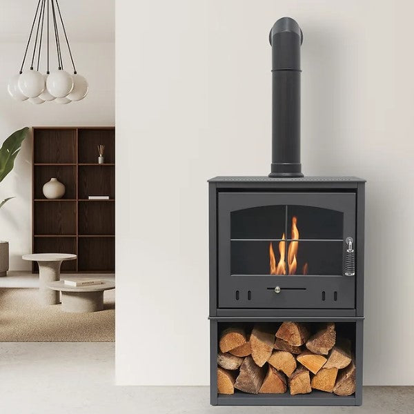 OKO S4 BIOETHANOL STOVE WITH LOG STORE