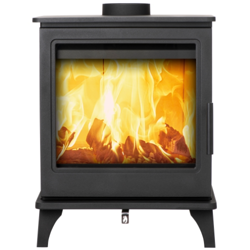 Mi-Fires Medium Washington 5kW Wood Stove.  ECODesign 2022, Smoke Control Area Exempt, 80.4% Efficient, A+ Energy Rating at The Stove House Ltd. West Sussex