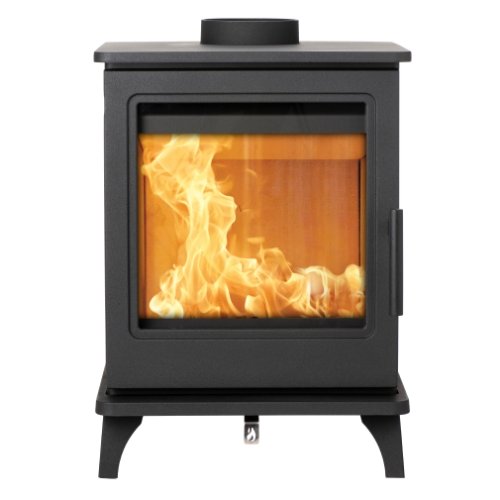 Mi-Fires Medium Washington 5kW Wood Stove.  ECODesign 2022, Smoke Control Area Exempt, 80.4% Efficient, A+ Energy Rating at The Stove House Ltd. West Sussex