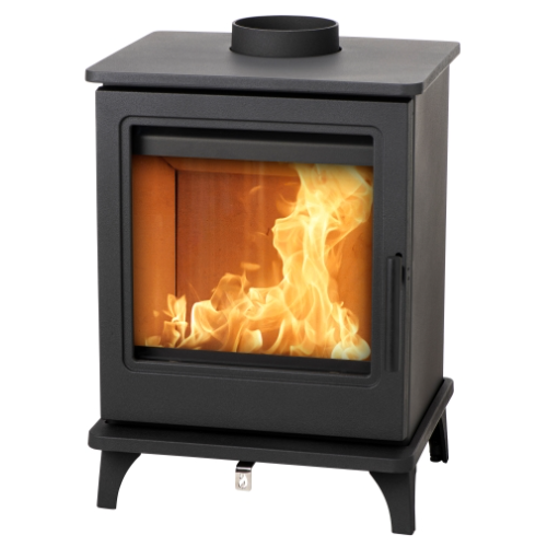 Mi-Fires Medium Washington 5kW Wood Stove.  ECODesign 2022, Smoke Control Area Exempt, 80.4% Efficient, A+ Energy Rating at The Stove House Ltd. West Sussex