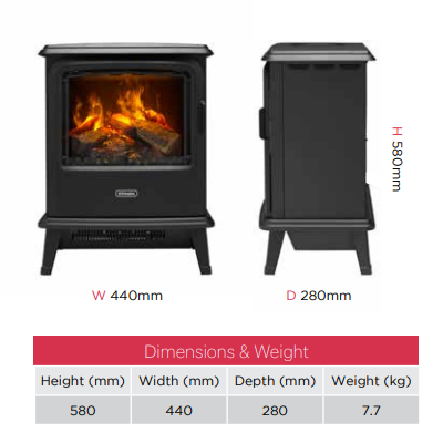 The Dimplex Bayport electric stove creates the perfect fireplace for your home and provides up to 2kW of heat.  LED light effect, remote control, and thermostat at The Stove House Ltd West Sussex