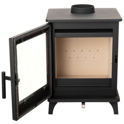 Mi-Fires Medium Washington 5kW Wood Stove.  ECODesign 2022, Smoke Control Area Exempt, 80.4% Efficient, A+ Energy Rating at The Stove House Ltd. West Sussex