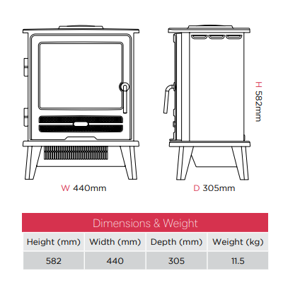 The Dimplex Willowbrook electric stove creates the perfect fireplace for your home and provides up to 2kW of heat.  LED light effect, remote control, and thermostat at The Stove House Ltd West Sussex