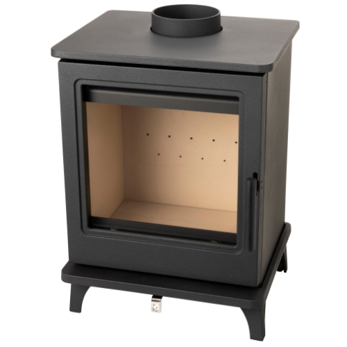 Mi-Fires Medium Washington 5kW Wood Stove.  ECODesign 2022, Smoke Control Area Exempt, 80.4% Efficient, A+ Energy Rating at The Stove House Ltd. West Sussex