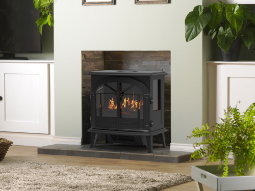 The Dimplex Beckley electric stove creates the perfect fireplace for your home and provides up to 2kW of heat.  LED light effect, remote control, and thermostat at The Stove House Ltd West Sussex