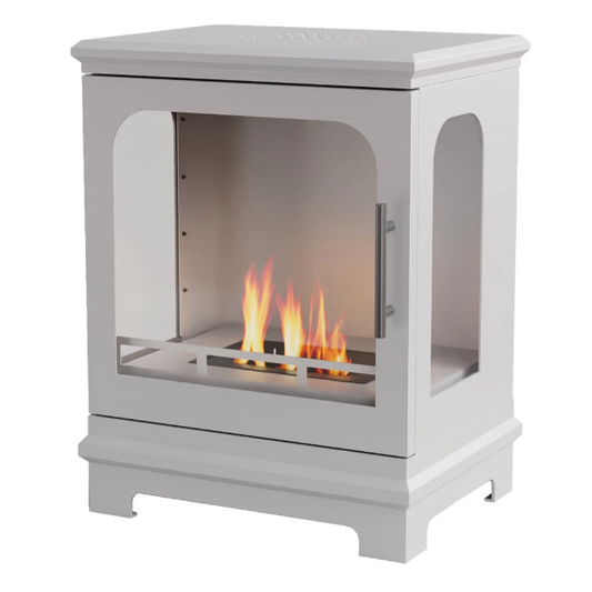 Honolulu - Black & White Freestanding Bioethanol Stove