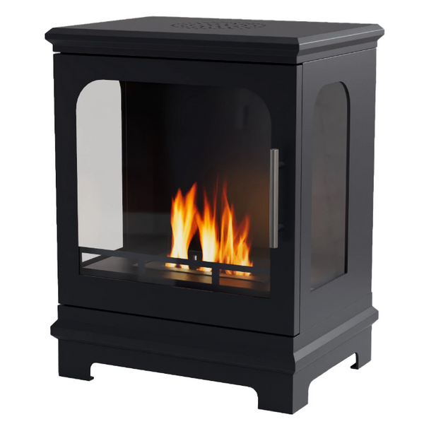 Honolulu - Black & White Freestanding Bioethanol Stove