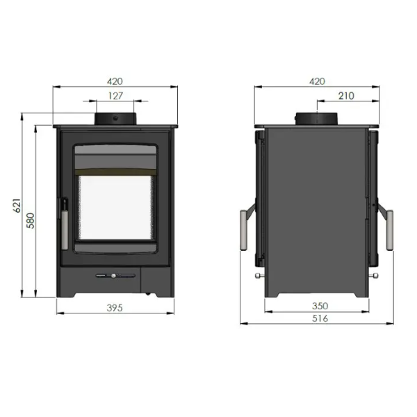 Parkray Aspect 4 Double Sided Single Depth