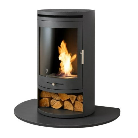 OKO S5 with GRANITE HEARTH truncated to finish of your modern bioethanol stove look