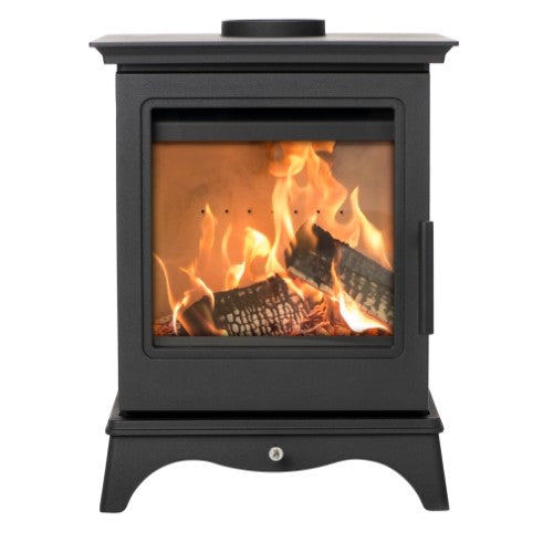 MI-Fire Medium Chatsworth 5kW Wood Stove.  ECODesign 2022, Smoke Control Area Exempt, 85.1% Efficient, A+ Energy Rating at The Stove House Ltd. West Sussex.