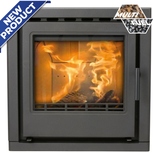 Mi-Fires Coniston Large multi-fuel 8kW inset stove. ECODesign 2022 and Smoke Control Area Exempt at The Stove House Ltd, West Sussex.