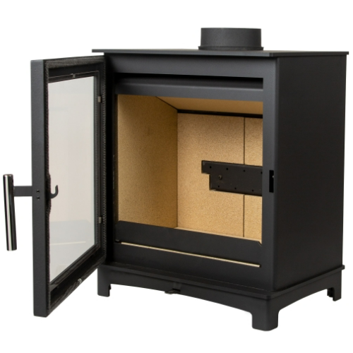 Mi-Fires Grisedale 5kW Wood Stove.  ECODesign 2022, Smoke Control Area Exempt, 80.4% Efficient at The Stove House Ltd. West Sussex.