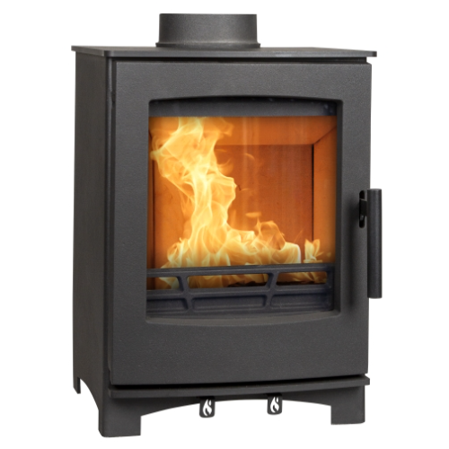 Mi-Fires Tinderbox Small 5kW Multi Fuel Stove. ECODesign 2022, Smoke Control Area Exempt, 83.0% Efficient, A+ Energy Rating at The Stove House Ltd. West Sussex.