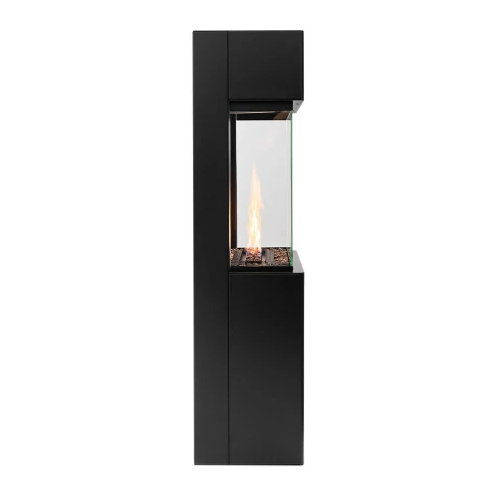 Planika Arcticon three-sided freestanding automatic bio fireplace. 
Up to 3.5 kW heat effect and 35 hours of burning time and does not require a chimney. Up to 33 hours of burn time at The Stove House Ltd. West Sussex.
Controlled by remote or control panel