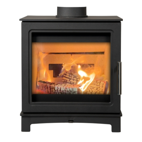 Mi-Fires Loughrigg 4.9kW Wood Stove. 
 ECODesign 2022, Smoke Control Area Exempt, 82.7% Efficient at The Stove House Ltd. West Sussex.