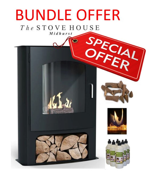 Pembrey Imagin fires Bioethanol Modern Stove Bundle Sale Offer with accessories / No Flue - The Stove House