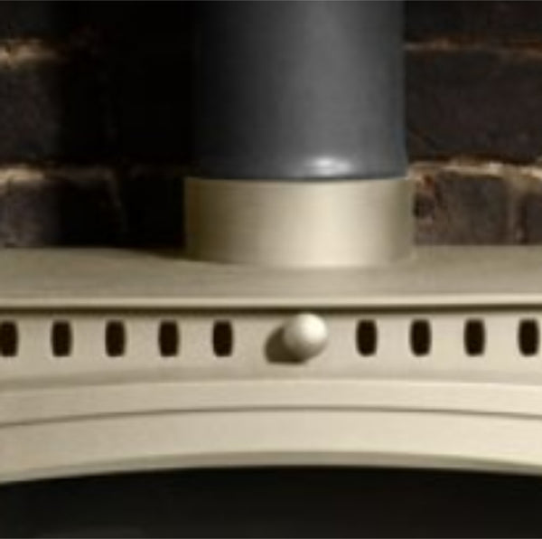 Arada Hamlet Solution 5 Widescreen Bioethanol Stove flue collar. The collar sits ontop of the stove to take a piece of flue pipe.  The Stove House Ltd 01730810931