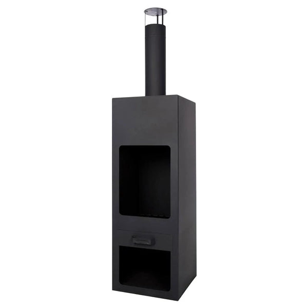 Jersey XXL Garden Fireplace in Black - The Stove House Ltd