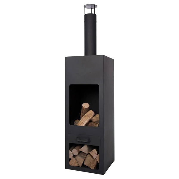 Jersey XXL Garden Fireplace in Black - The Stove House Ltd