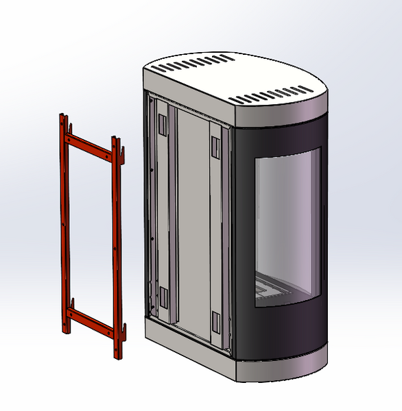 Scandiflame Oregon Modern 3 sided glass Wall hung bioethanol stove / fire that doesnt need a flue but produces real heat and has real flames. Fitting instructions / diagram. Available from The Stove House