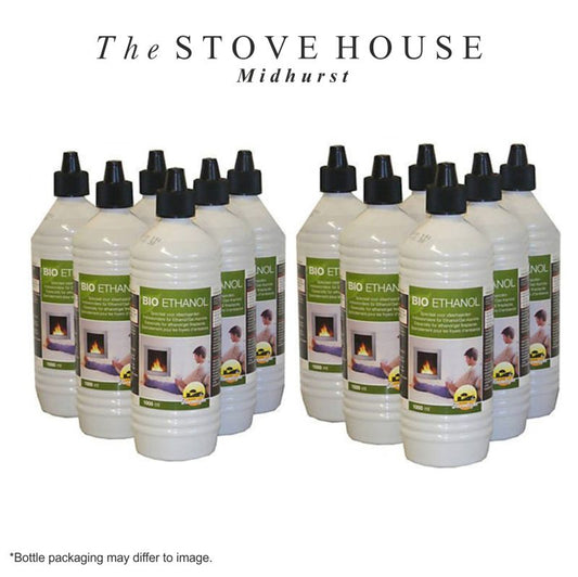 low-odour-bioethanol-fuel-12-bottles - bio fires bio fuel bio liquid from The Stove House, Vanilla, forest and Christmas scent