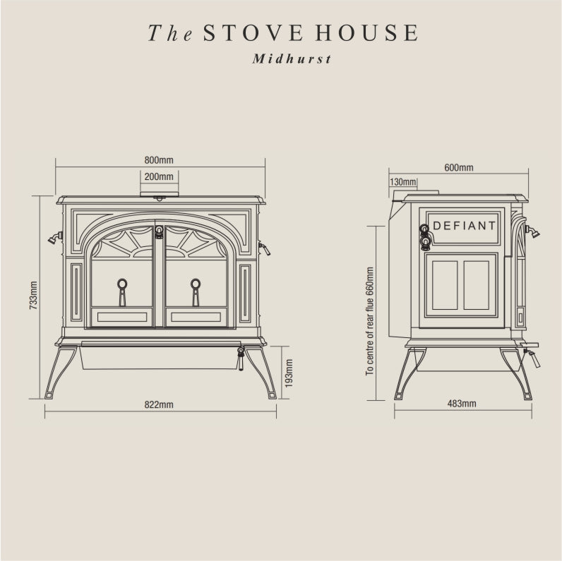 Vermont Castings Defiant 2 in 1 Woodburner Stove - The Stove House